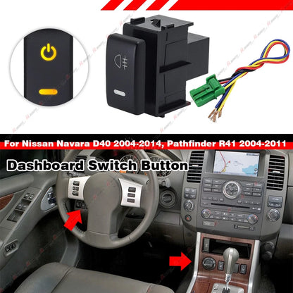 LED Dashboard Control Switch Button 1x for Nissan Patrol Titan Pathfinder Navara