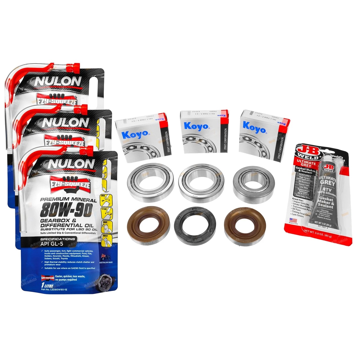 Rear Diff Bearing, Seals & Oil Kit for Mitsubishi Challenger (1997-2007)