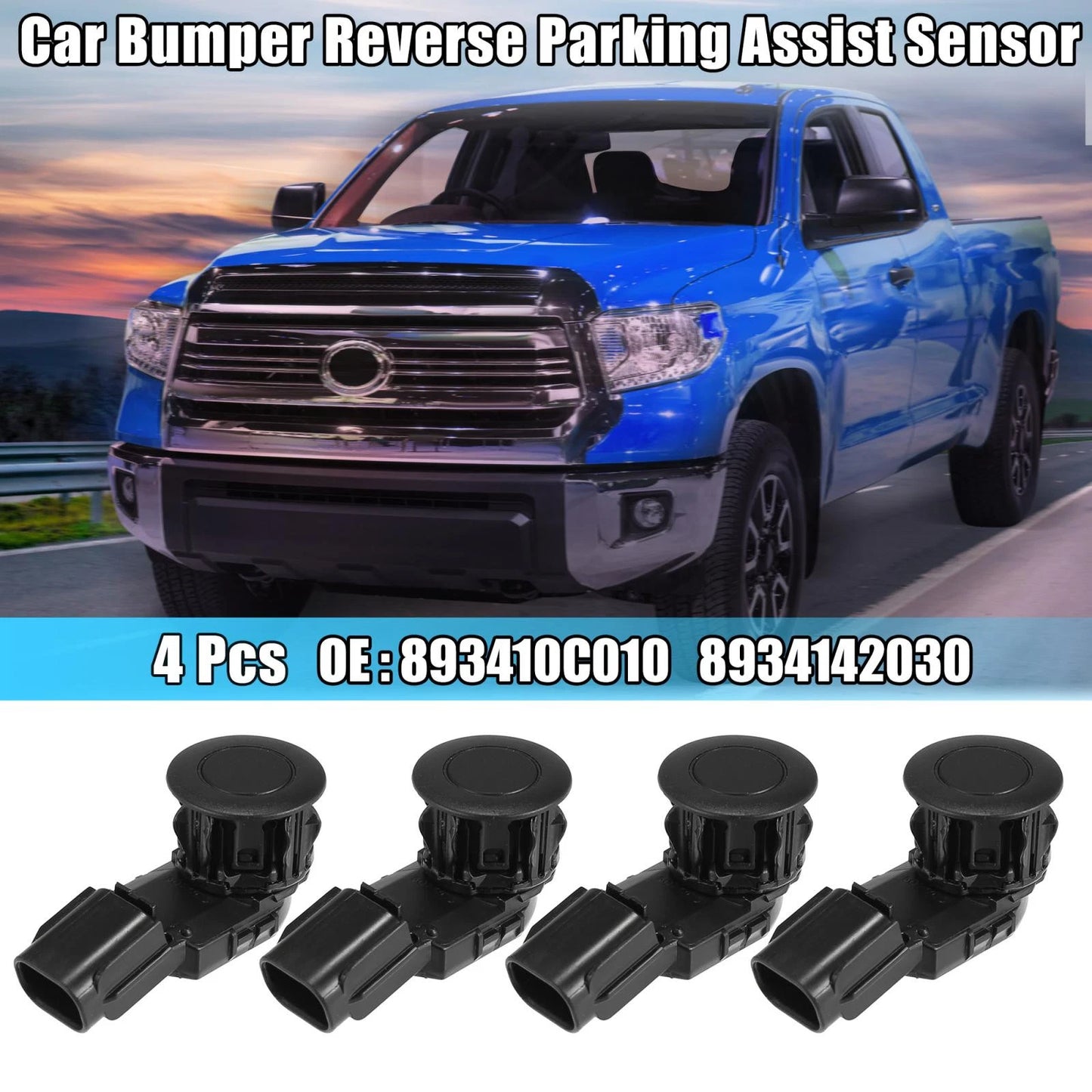 4 Pcs Bumper Reverse Parking Sensors for Toyota RAV4 (2016-2018)