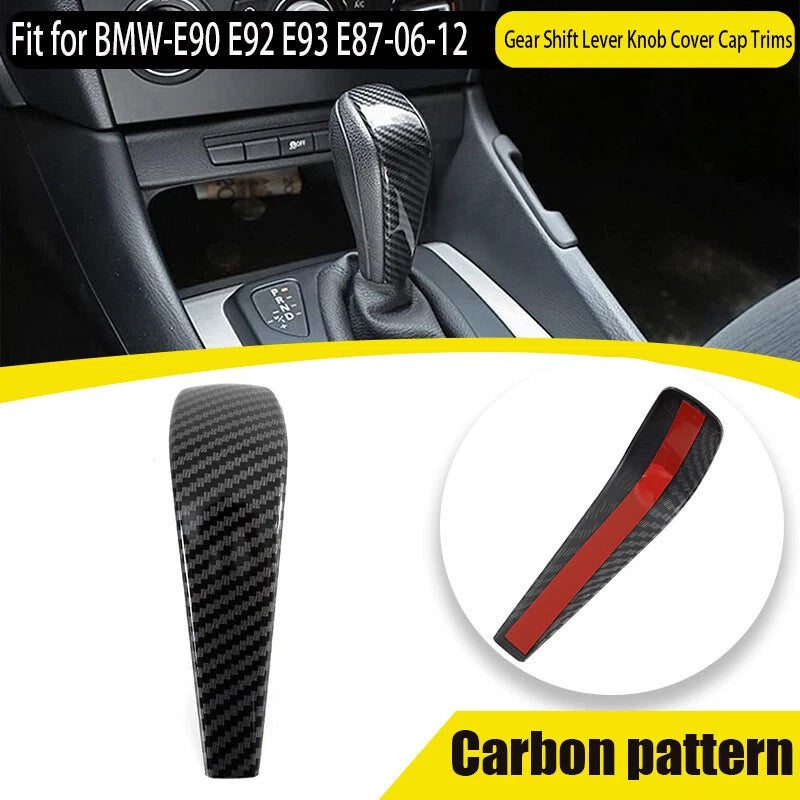 Carbon ABS Gear Shift Knob Cover for BMW 3 Series E90 E91 E93 (2006-2012)