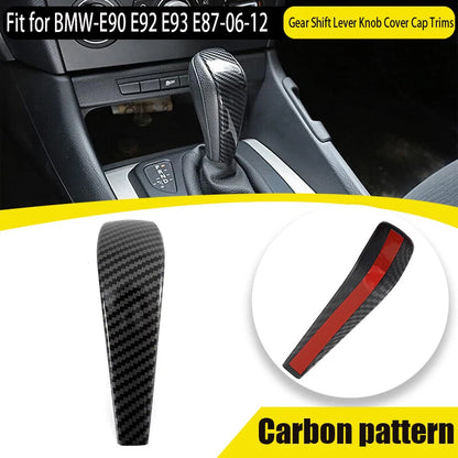 Carbon ABS Gear Shift Knob Cover for BMW 3 Series E90 E91 E93 (2006-2012)