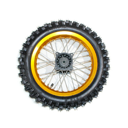 12mm Axle Rear Wheel Rim + Tyre for PIT PRO Dirt Bike