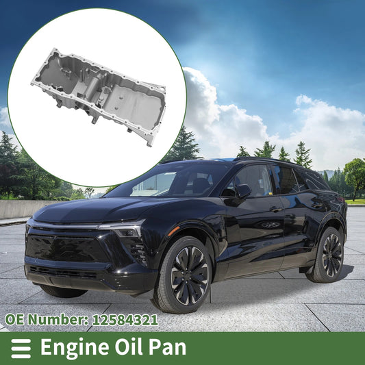 1 x Engine Oil Pan Aluminum Silver Tone for Buick Rainier (2004–2007)