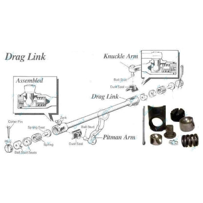 Drag Link End Repair Kit for Hilux 4x4 LN105 LN106 LN46 LN60 LN65 RN105 RN46