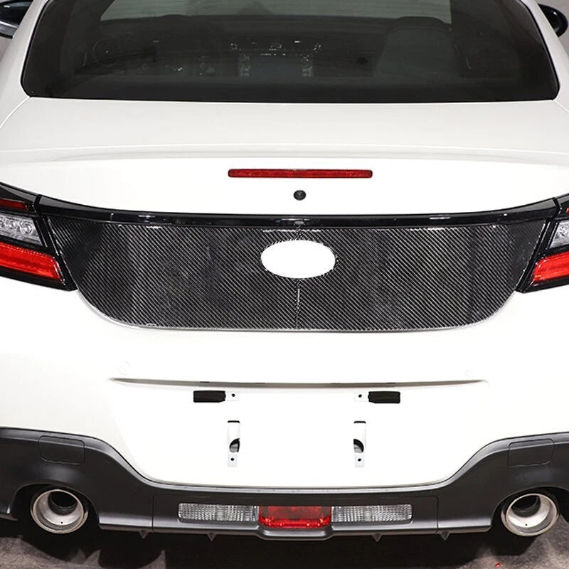 Carbon Fiber Rear Trunk Tailgate Panel Cover for Toyota GR86/Subaru BRZ 2022+