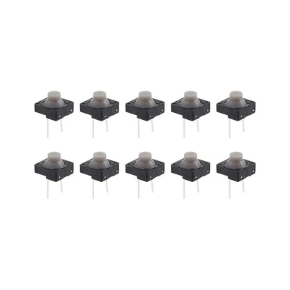 10 x 8mm Momentary Tactile Push Button Switch for PCB Panels