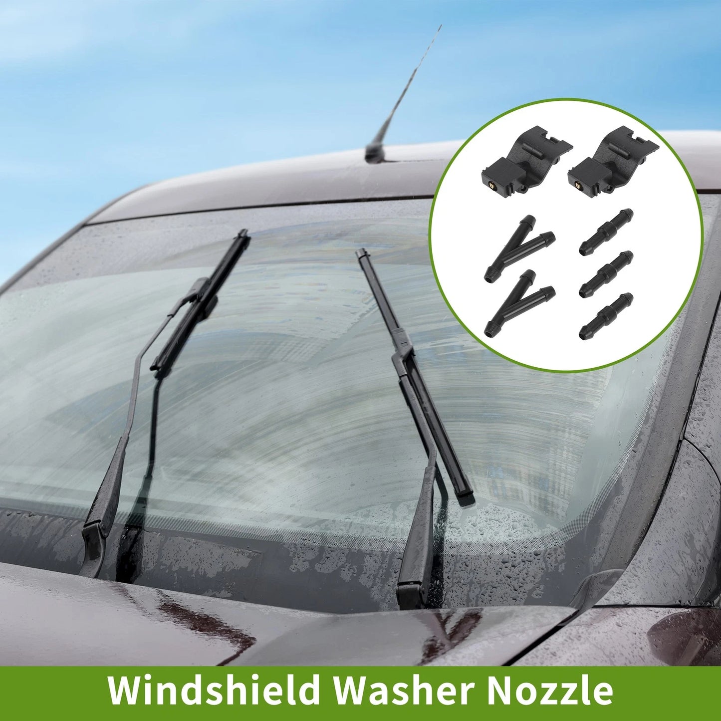 Windshield Washer Nozzle / 1 Set / Nozzle With Hose Connector for Toyota