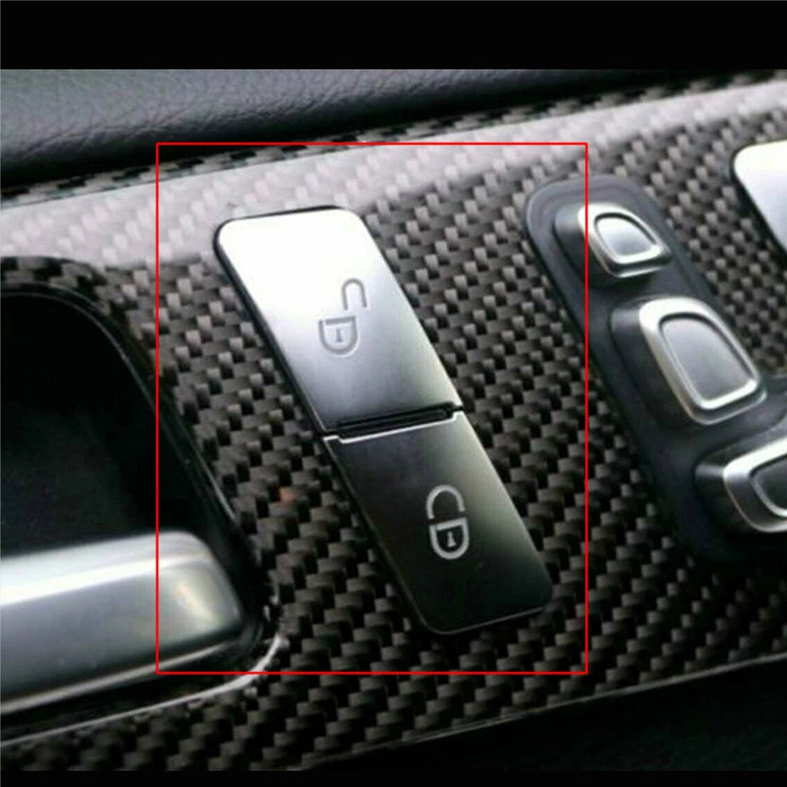 Door Lock & Seat Memory Button Covers for Mercedes Benz A B C E Class CLA GLA