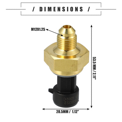 Engine Oil Pressure Sensor for Ford F-250 (2005-2010) - Metal, Black Brass Tone