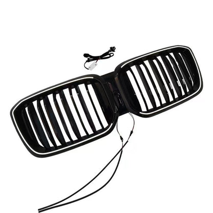 Kidney Grille Mesh for BMW X3 X4 2022-2024 2 x Black with LED (2022-2024)