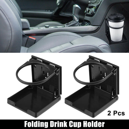 Cup Holder 2 x Black Universal for Car Boat Marine Caravan RV