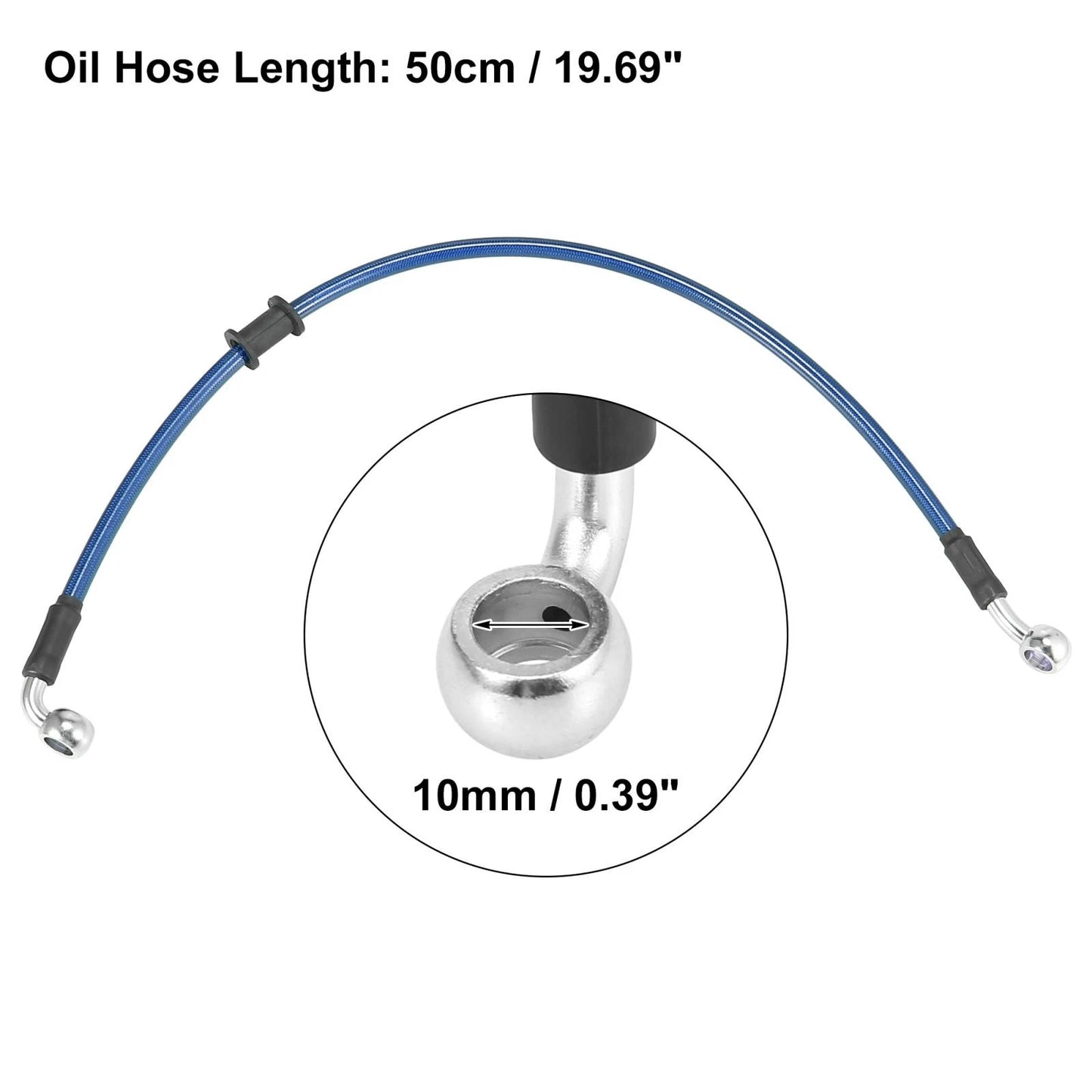Brake Clutch Oil Hose Line 50cm for Universal Motorcycle