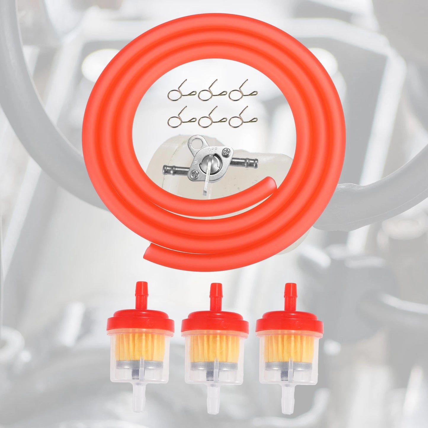 Set Fuel Line Filters for CRF50 70 90 150cc Moped Red