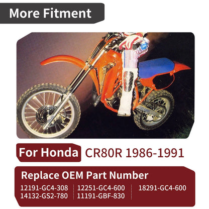 Engine Top & Bottom End Gasket & Oil Seal Kit for Honda CR80R (1986–1991)