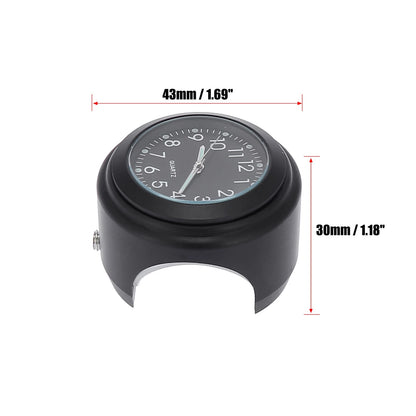 1x Watch Dial Clock Set for Motorcycle Handlebar Mount