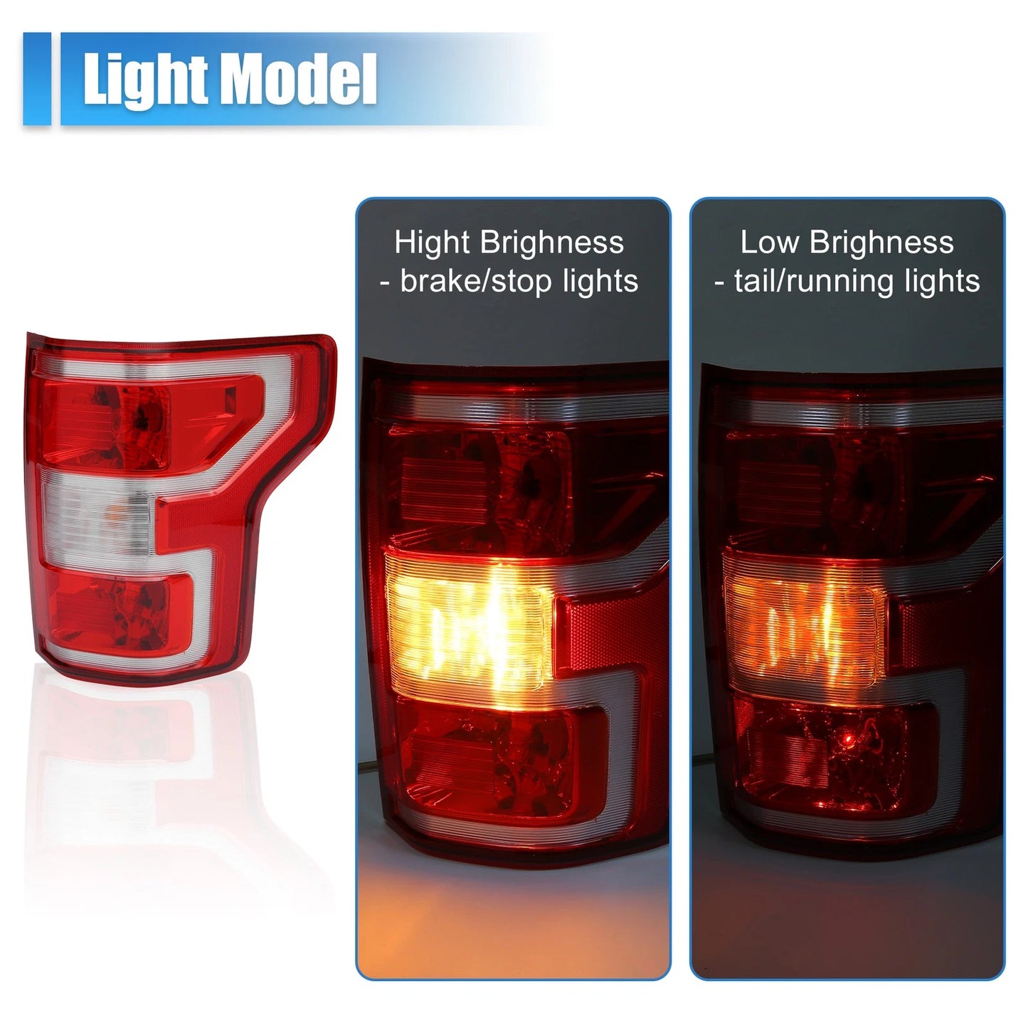 Right Car Tail Light Assembly for Ford F150 (2018-2020)