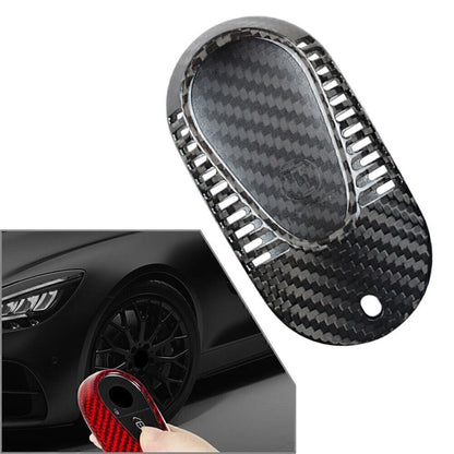 Black Carbon Fiber Key Fob Case for Mercedes Benz S Class S400 S350L S450L (2021)