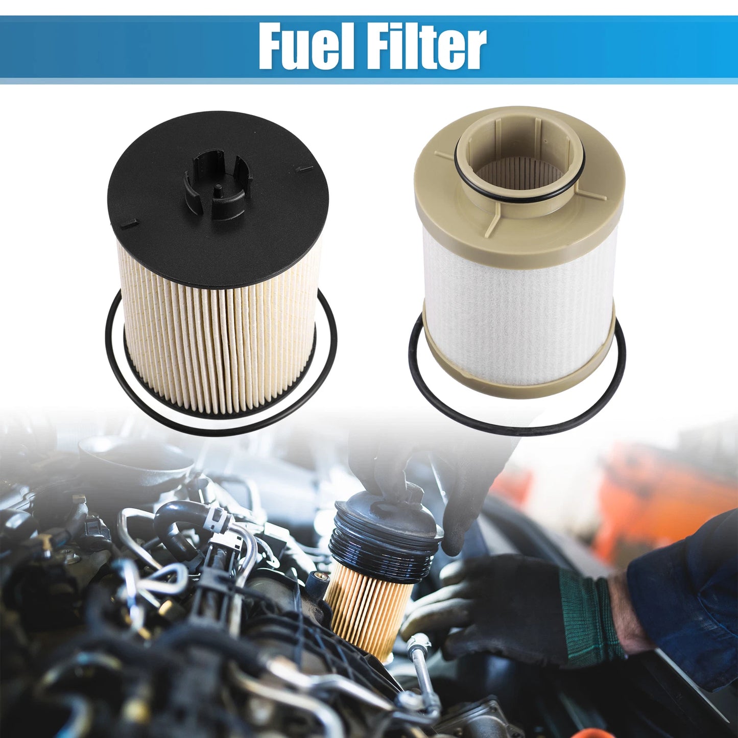 Fuel Filter Element Diesel Kit for Ford F250 F350 Super Duty (2008-2010)