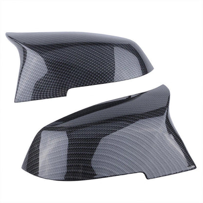4PC Kidney Grills & Carbon Fiber Mirror Caps for BMW F30 320i 328i (2012-2018)