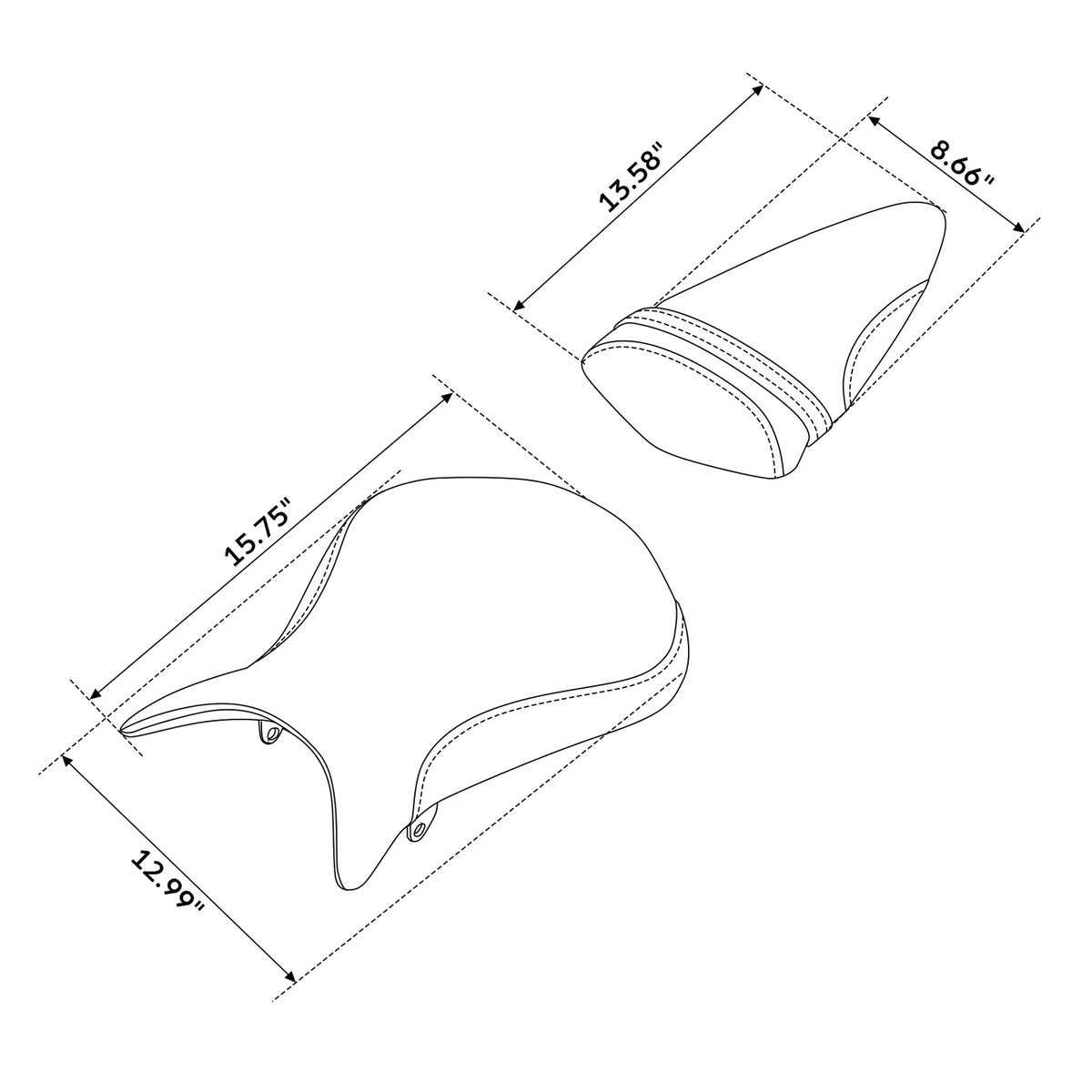 Rider & Passenger Seats for Kawasaki Ninja ZX6R (2007-2008)