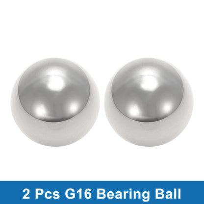 32.0mm Bearing Ball Steel G16 Precision Ball Silver Tone 2 x
