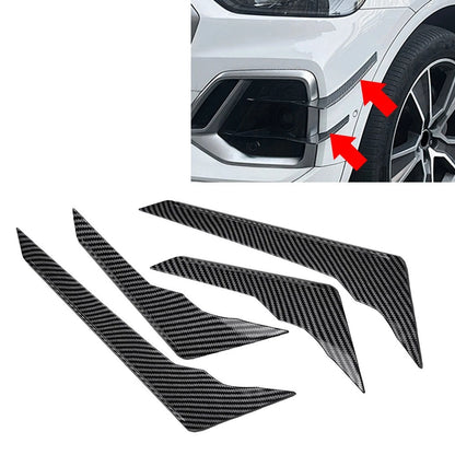 Carbon Fiber Front Bumper Side Spoiler Trim for Audi Q5 (2021-2024)