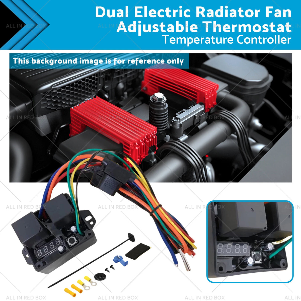 Moaircontroller Radiator Dual Electric Radiator Fan Thermostat Controller – Exclusive Motors