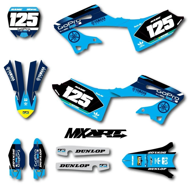 Sticker Kit for Yamaha YZ 125 Graphics Decals (2022-2023)