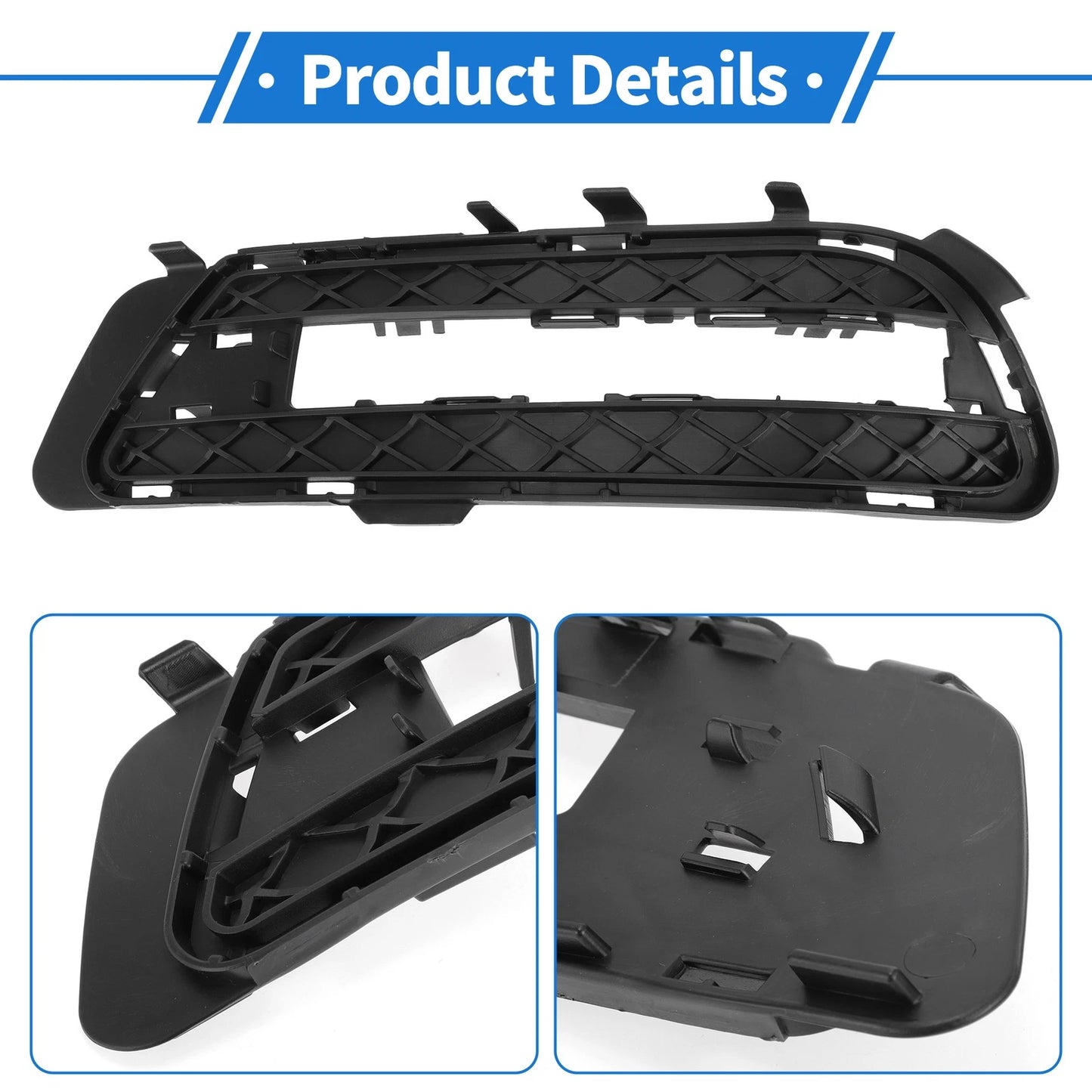 Front Left Fog Light Grill for Mercedes-Benz E350 (2009-2016) Black