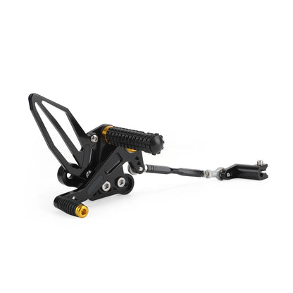 CNC Footrest System Gold for Kawasaki Z400/Ninja 400 (2018-2022)