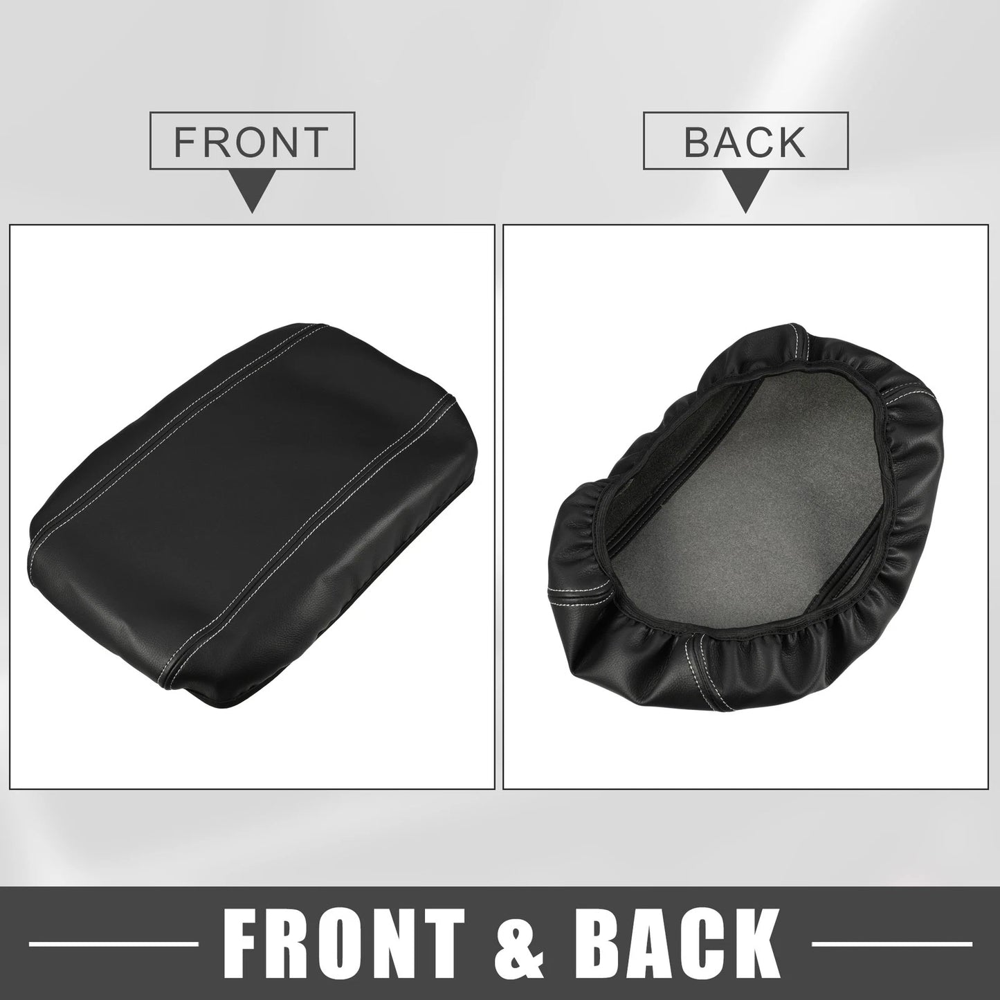Car Center Console Armrest Cover for Toyota Venza (2021-2023) Black Gray