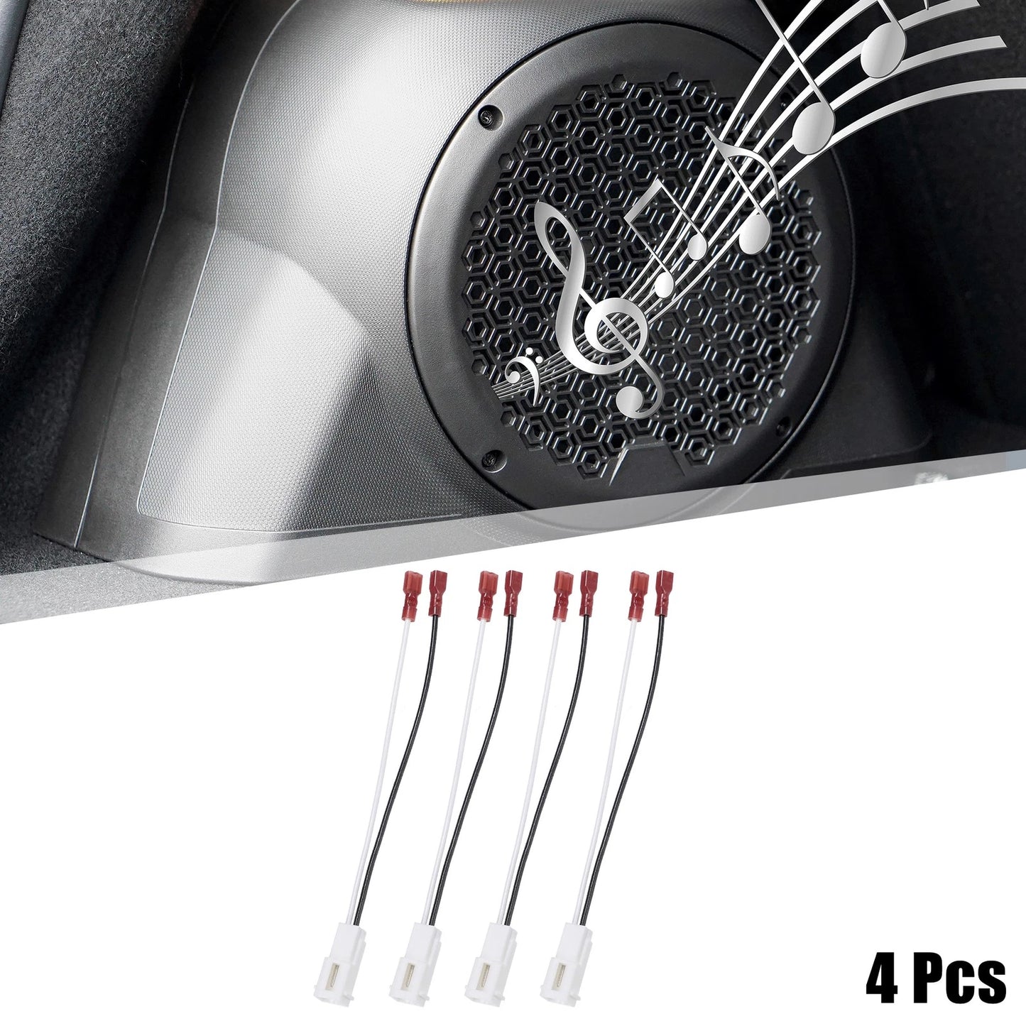 4 x Car Speaker Connector Harness Adapter for Dodge Charger Front Dash (2011-2020)