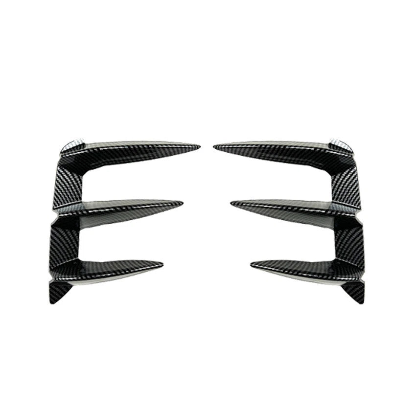For 2022-23 BMW X3 G01 LCI M-Sport Gloss Black Rear Bumper Vent Side Canards