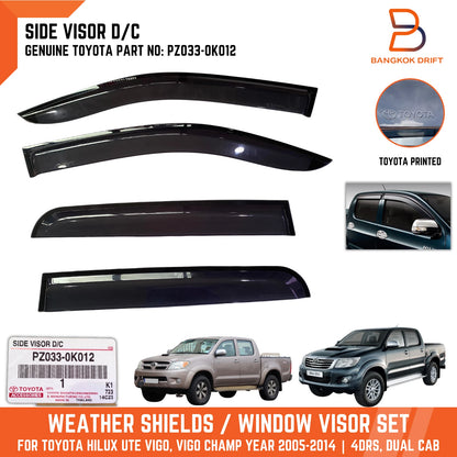 Rain Shield Wind Deflector for Toyota Hilux Ute 2005-2014 Dual Cab