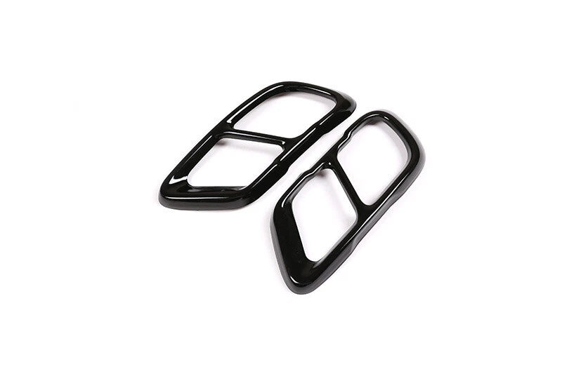 Pair Black Rear Exhaust Tip Cover End Pipe Trim Fit For BMW X5 2019
