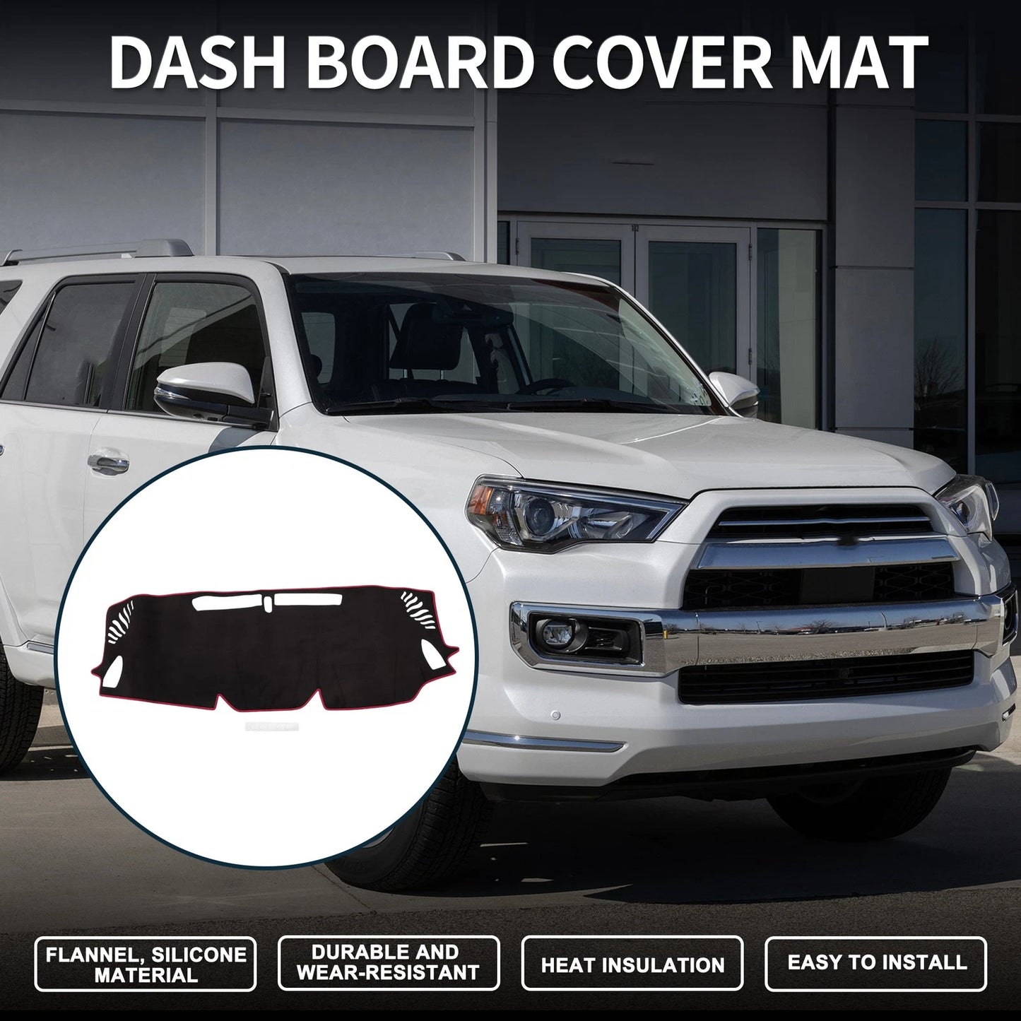 Dash Cover Mat for Subaru Levorg VN Series (2014-2023) Black Red Set