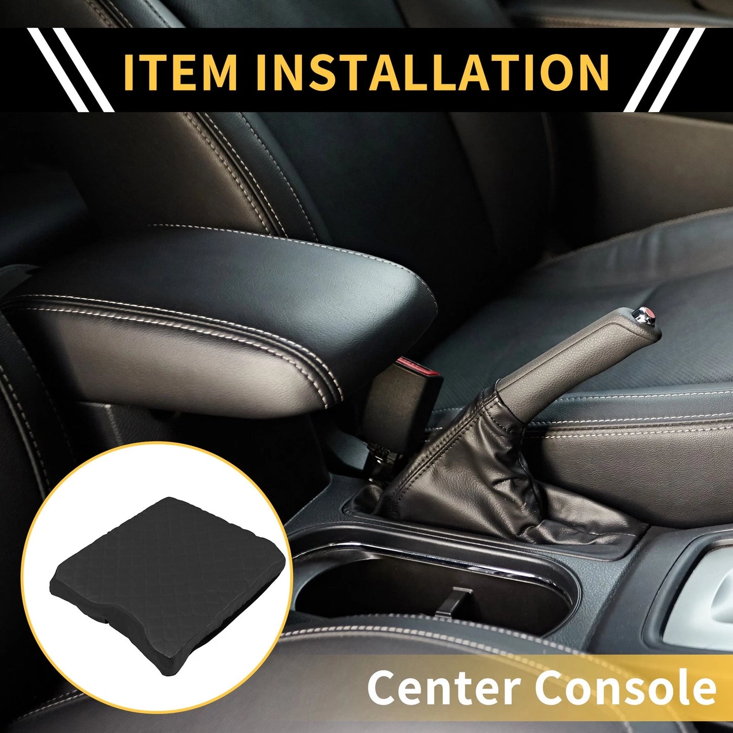 Microfiber Leather Center Console Cover for Ford F-150 (2015-2020)
