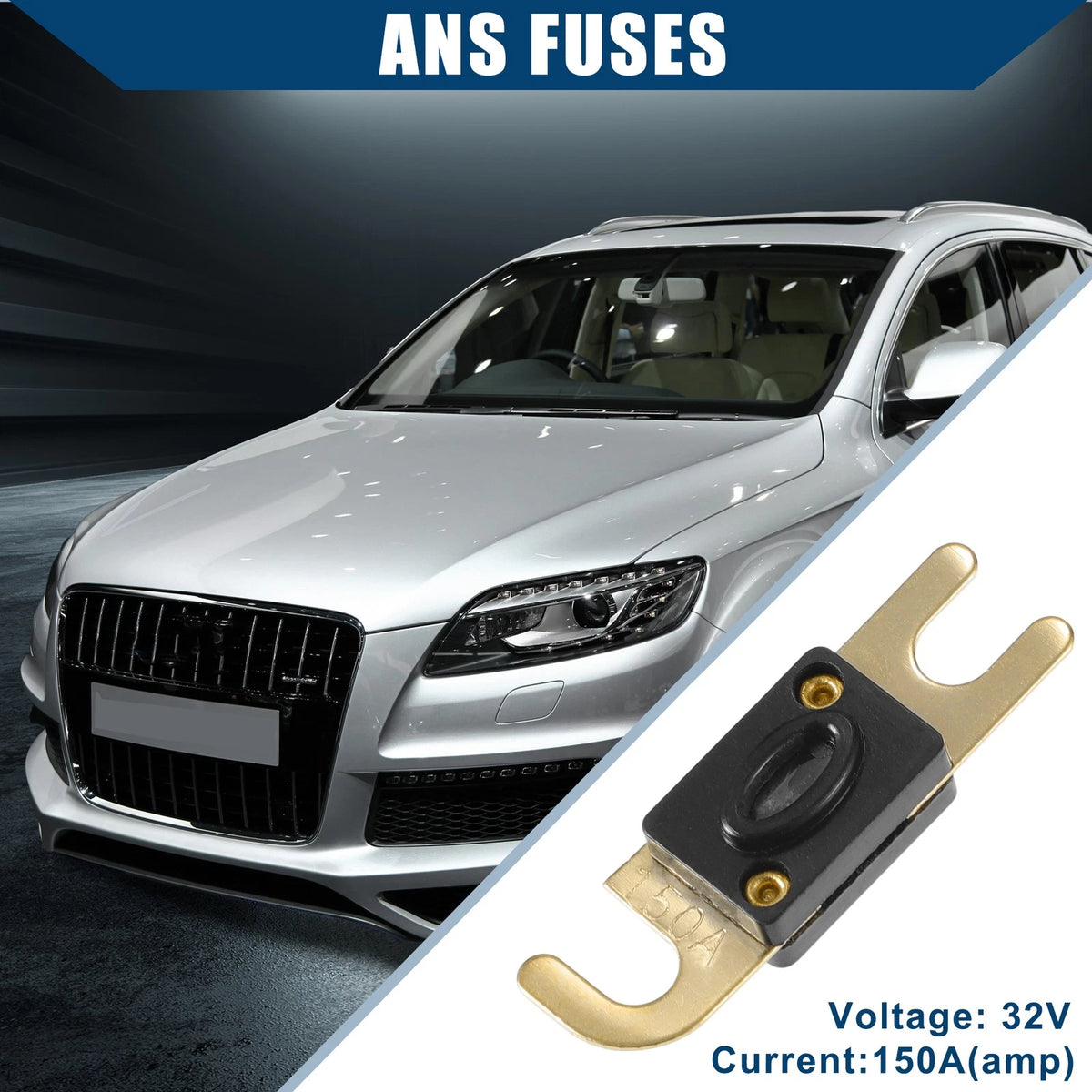 5 x ANS Fuses 150A AFS Bolt-on Fuse for Car / Motorcycle Brass
