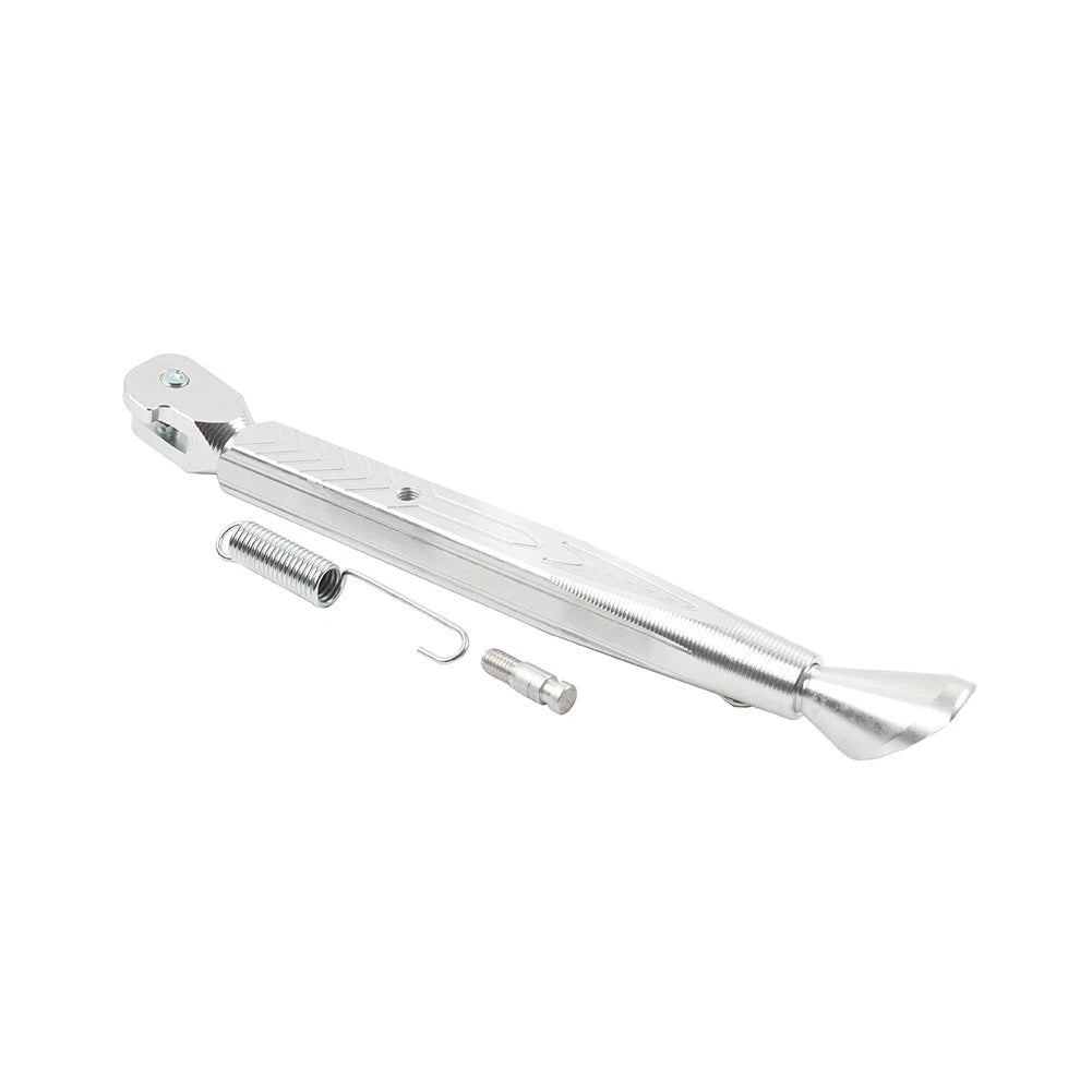 Aluminum Adjustable Kickstand Foot for Motorcycle Universal Silver