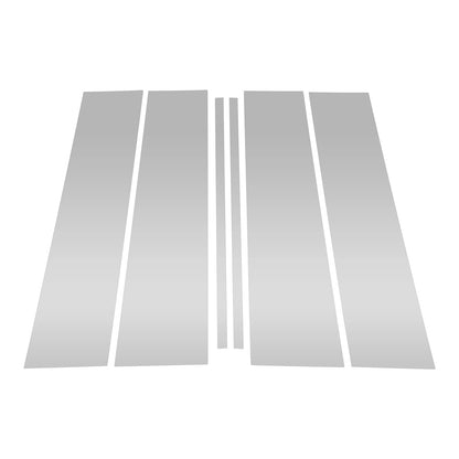 6x Pillar Window Trim for Chevy Suburban Silver Tone (2021-2023)