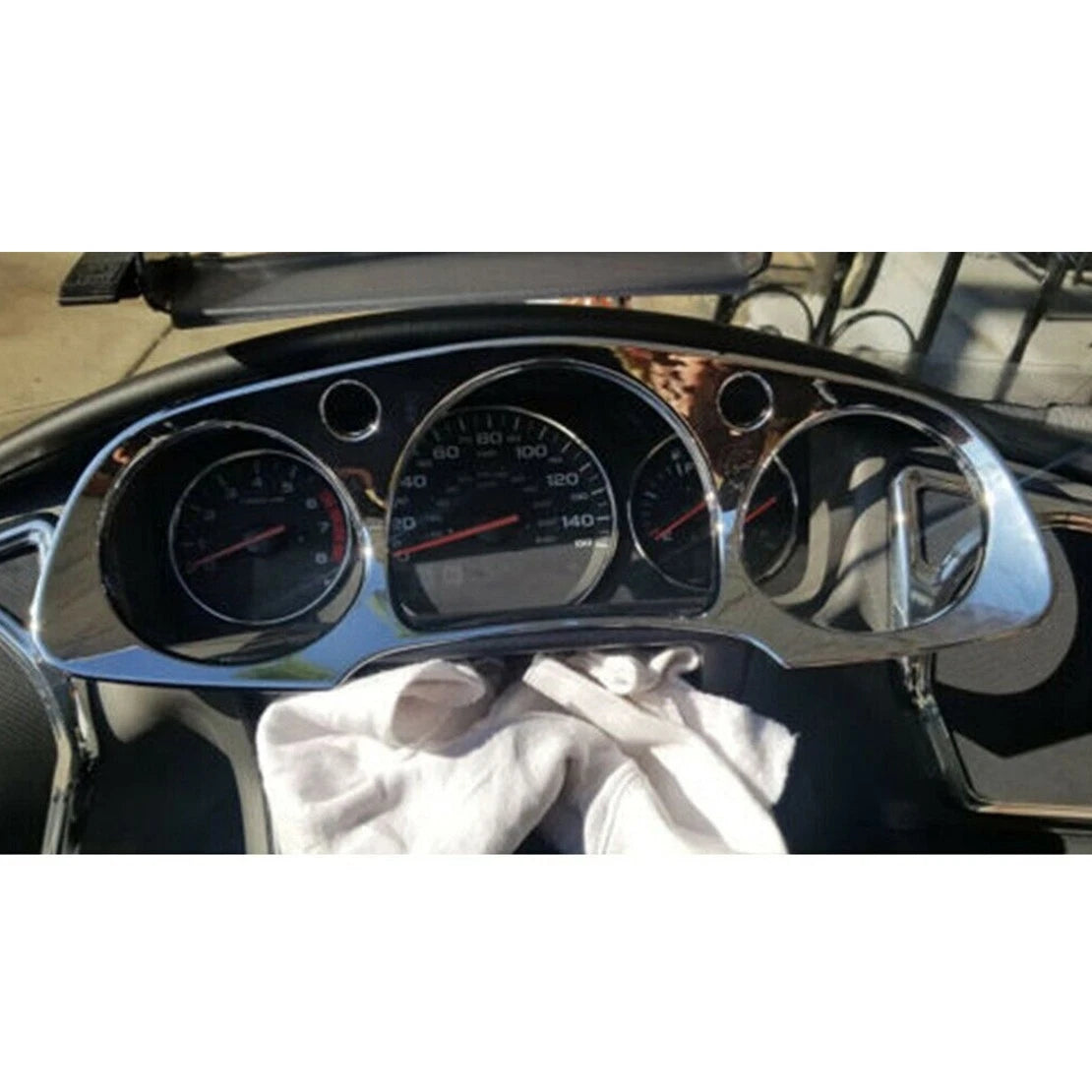 Silver Instrument Panel Cover Bezel for Honda Goldwing GL1800 (2001-2005)