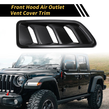 Front Hood Air Outlet Vent Cover for Jeep JL JLU Gladiator (2018-2024) Black
