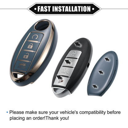 4 Button Fob Shell Cover Case for Nissan Altima Armada