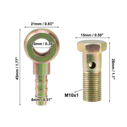 M10x1 / Banjo Bolt with Copper Washers for Motorcycle