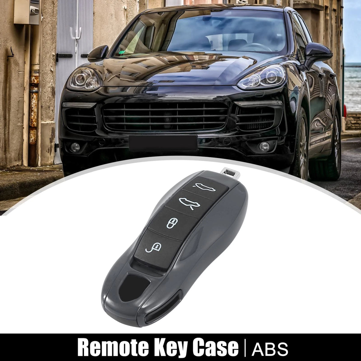 Key Cover Shell Gray Car Remote Key Fob Case for Porsche Cayenne Panamera