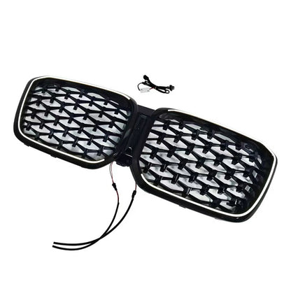 Front Kidney Grille Mesh for BMW X3 X4 (2022-2024) Black with LED