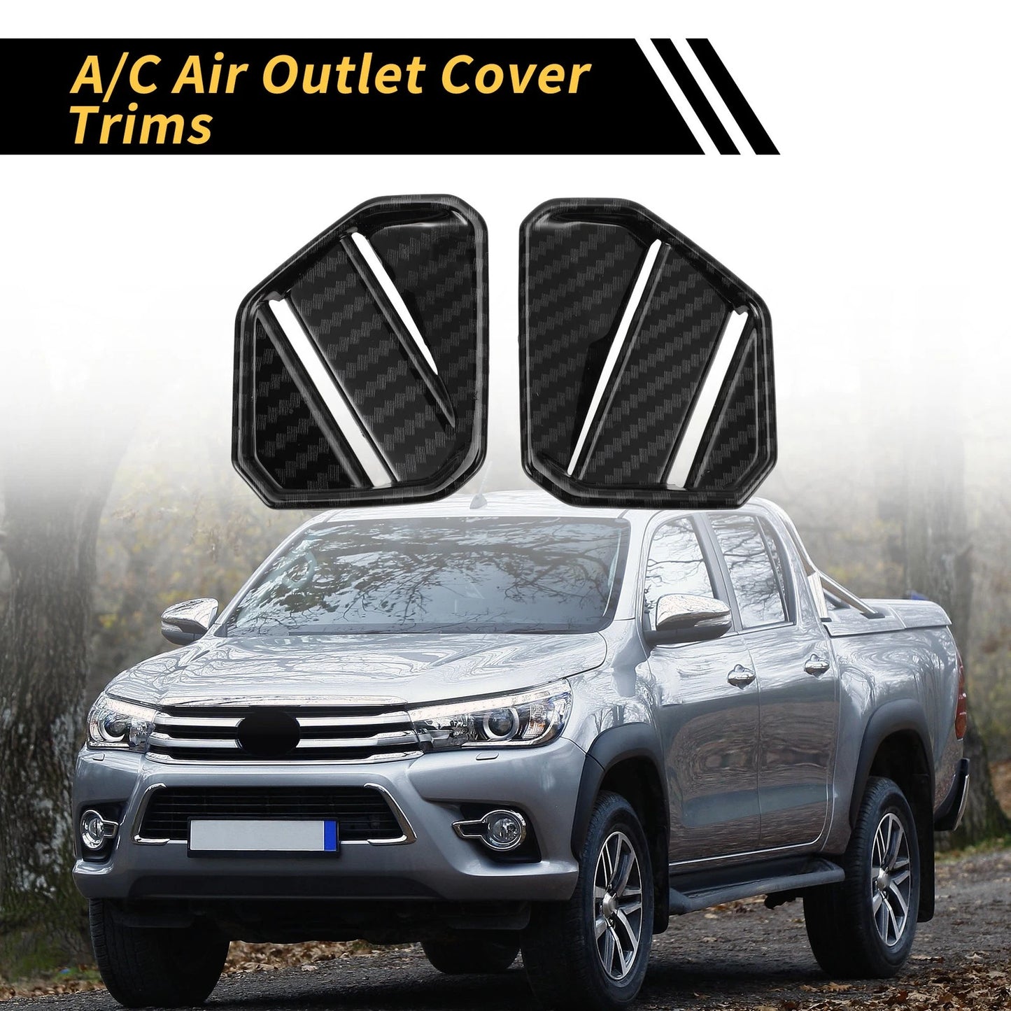 Carbon Fiber Air Vent AC Outlet Cover Trim for Toyota Tundra (2022-2024)