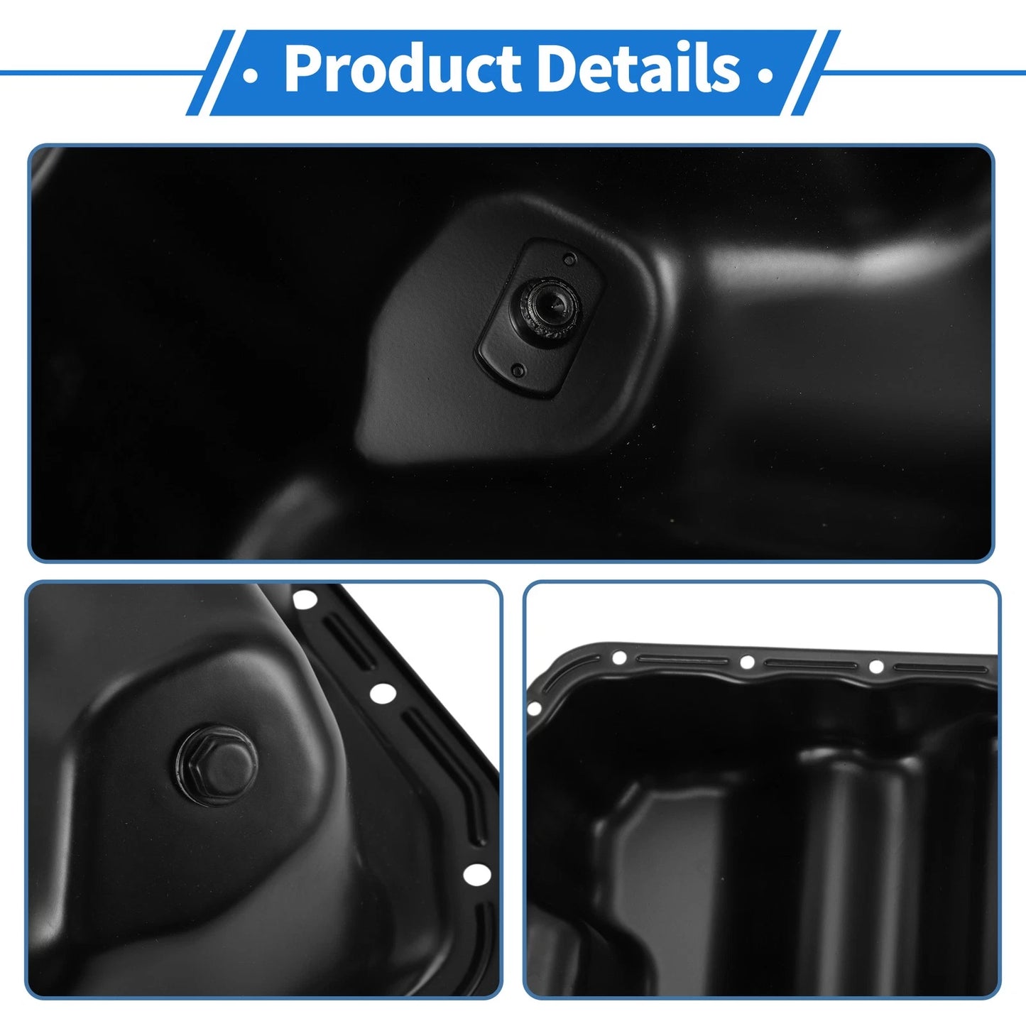 Engine Oil Pan for Toyota Pickup V6 3.0 (1989-1995) - 1 x Steel Black