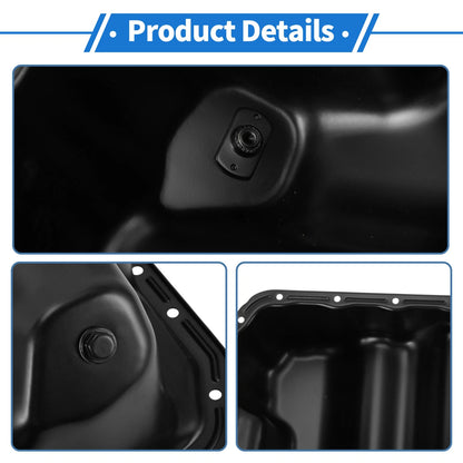Engine Oil Pan for Toyota Pickup V6 3.0 (1989-1995) - 1 x Steel Black