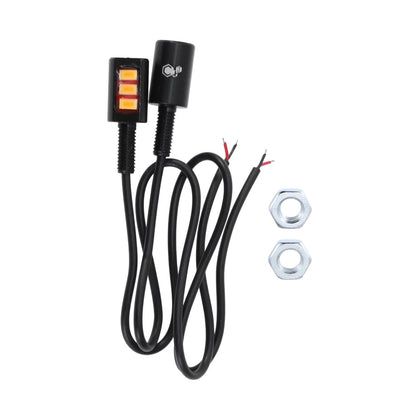 2 x License Plate Light 12V LED Tag Lamp for Motorcycle Yellow Universal